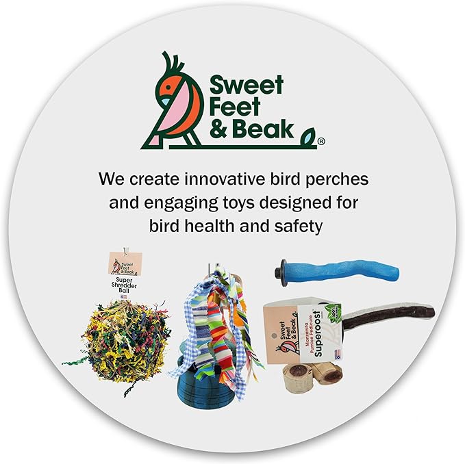 Super Shredder Ball - Bird Cage Accessories to Keep Your Bird Busy Foraging for Hidden Treasures - Non-Toxic, Easy to Install Bird Foraging Toys for Medium Sized Birds - 5 Inch