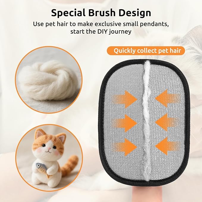 SAWMONG Pet Hair Removal Glove, 2Pcs Cat & Dog Reusable Pet Hair Remover Gloves 2025 New Upgrade, Grooming Pet Hair Remover Tool