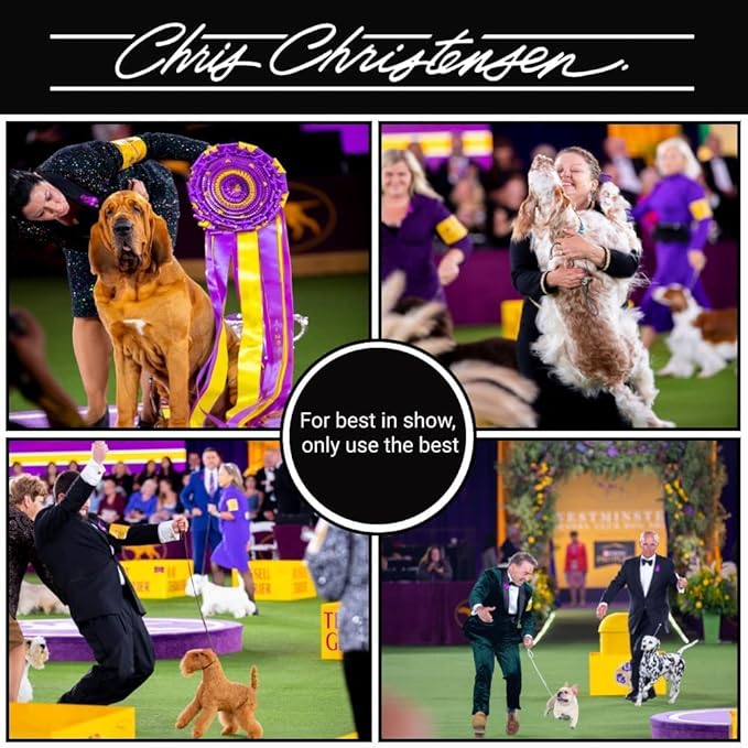 Chris Christensen Karben I Slicker Brush for Dogs, Groom Like a Professional, Ideal For All Coat Types, Remove Shedding Coat, Tangles and Dead Undercoat, 17 mm Stainless Steel Pins, Extra Small