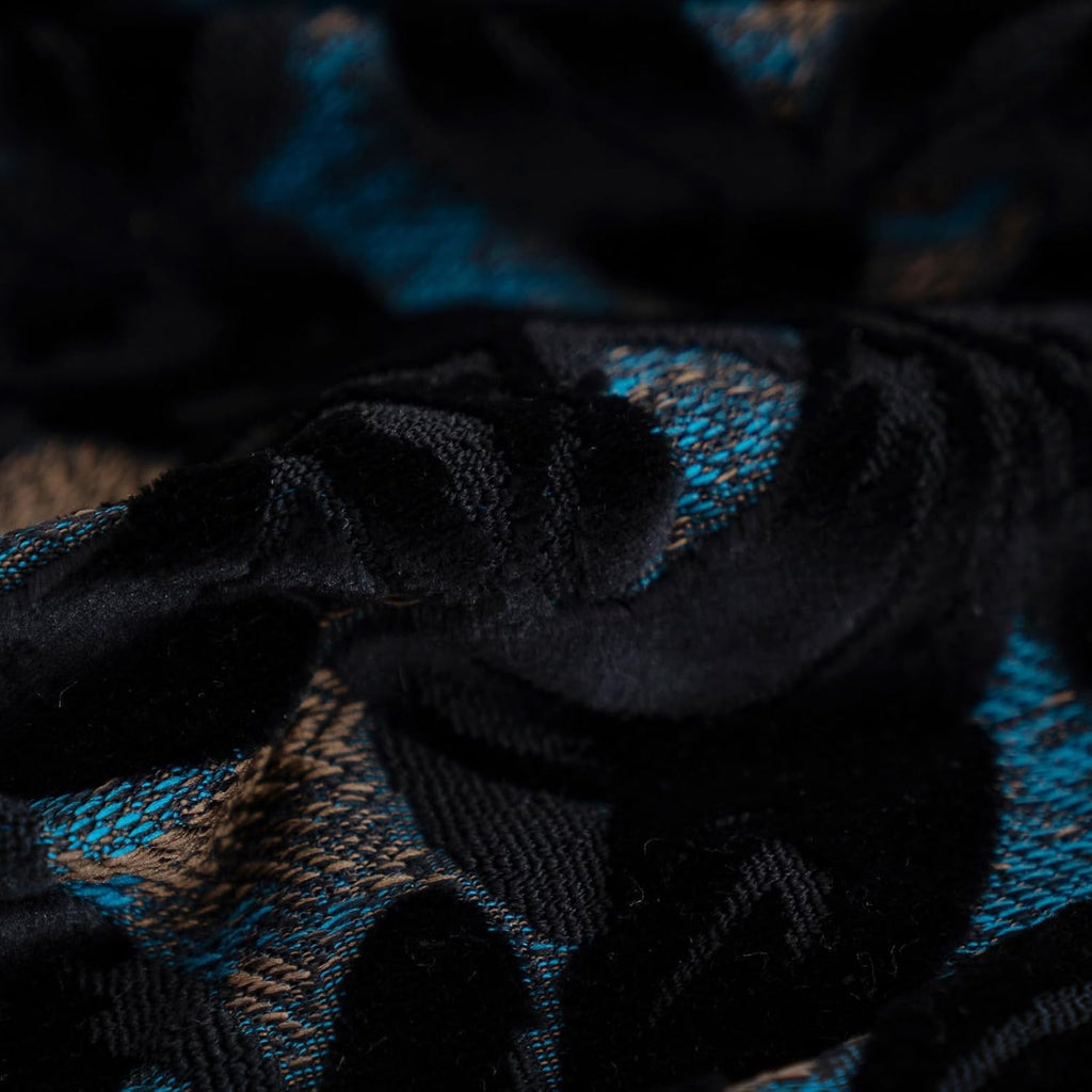 Alerfa Black Throw Pillow Cover 12x20 Inch, Rectangle Cut Velvet Maple Leaf Embroidery Luxury Farmhosue Lumbar Decorative Pillow Cover for Couch Living Room Bedroom