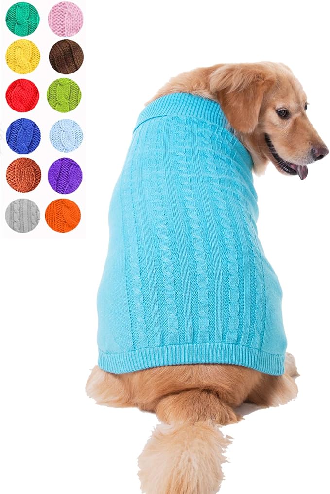 Dog Sweater, Warm Dog Sweaters for Small Dogs Medium Large Dogs, Cute Winter Classic Turtleneck Pet Sweater Cat Sweater Dog Clothes Coat Dog Christmas Sweaters for Girls Boys Dog Puppy Cat