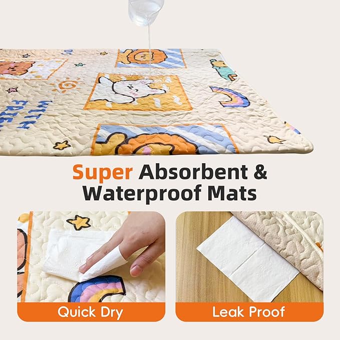 PJYuCien Washable Pee Pads for Dogs 1 Pack, 67" x 26" Octagonal Reusable Pee Pads for Dogs, Leak-Proof Pet Training Pads, Puppy Pads for Non-Slip, Designed for 24/30/36/42'' Width 8 Panels Pen