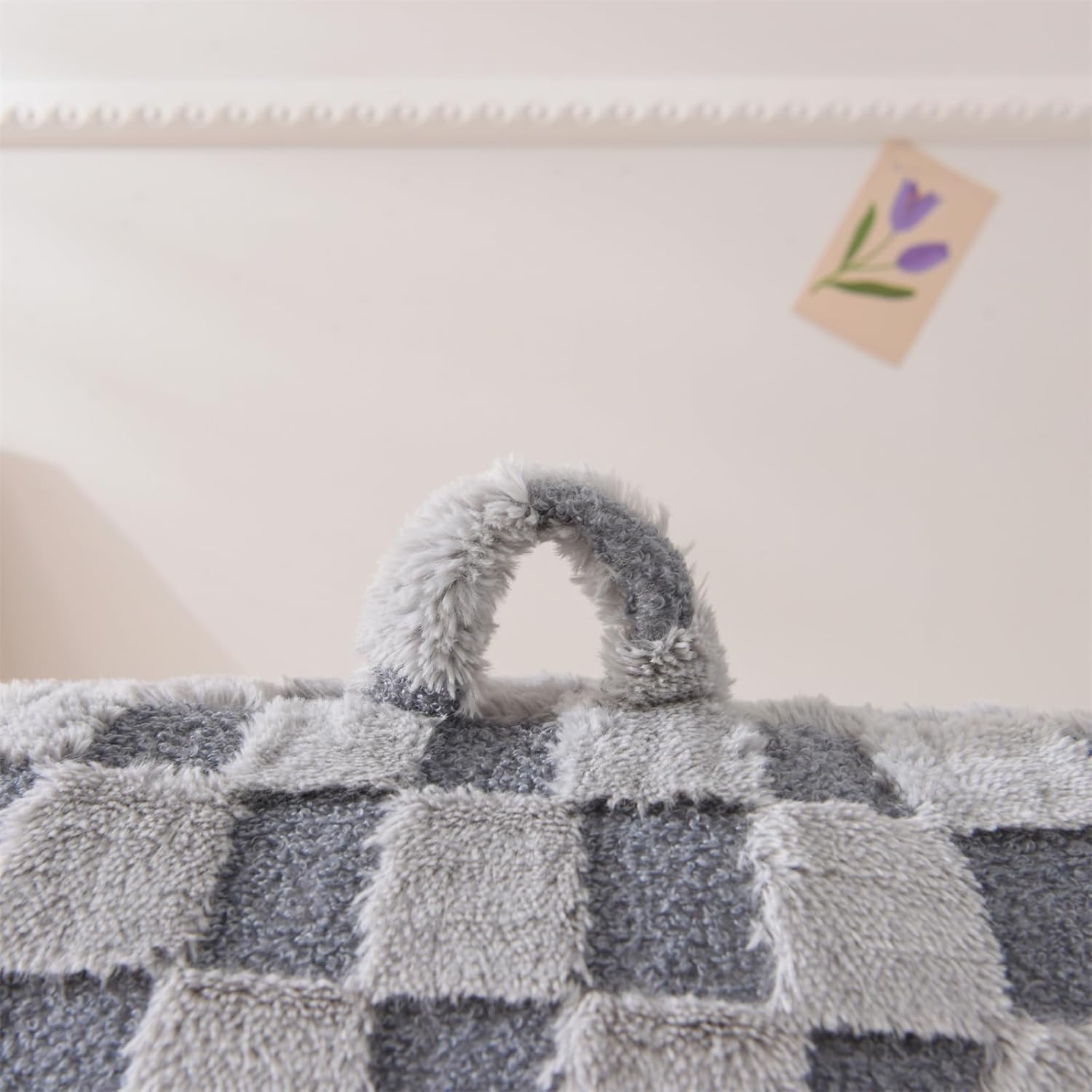 Aimuan Checkered Reading Pillow Bed Rest Wedge Backrest Checkerboard Pillow with Arms Back Support for Sitting Up in Bed Cushion Incline Rest Sleeping Snoring Pillow (Grey,Standard)