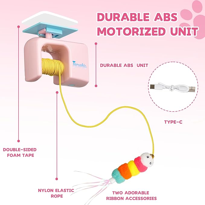 Interactive Cat Toy for Indoor Cat,Automatic Door Hanging Cat Toy with Detachable Design,Kitten Toys for Indoor Cats Self Play,3.27 * 1.69 * 2.76Inch