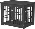 32 Inch Heavy Duty Dog Crate Furniture for Medium and Small Dogs, Decorative Pet House End Table, Wooden Cage Kennel Furniture Indoor, Black