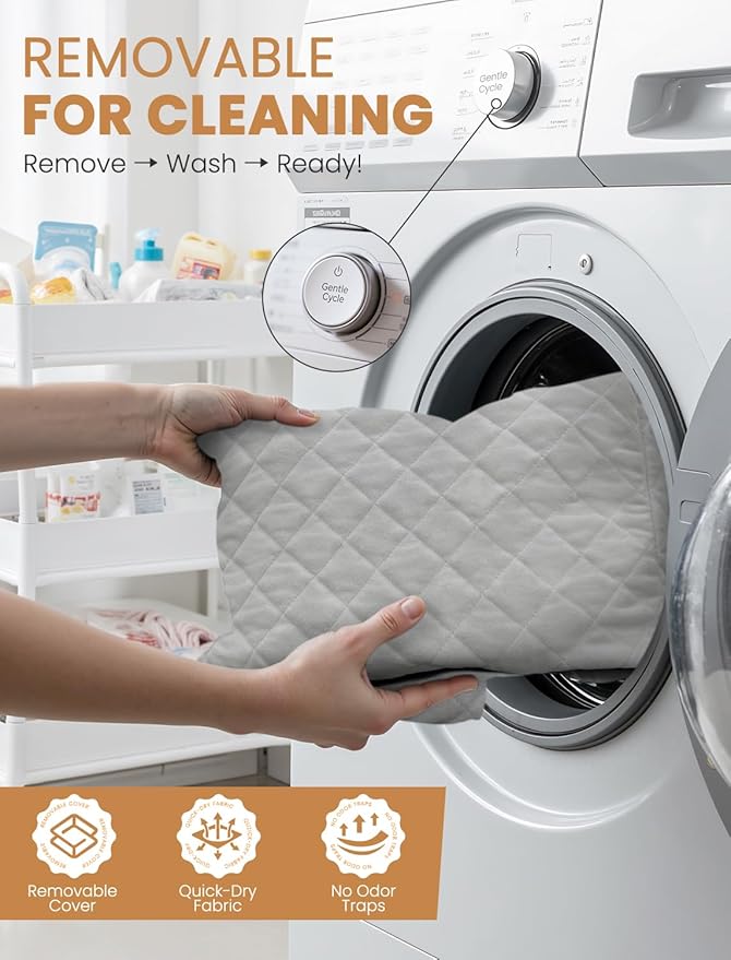 (Up to 35lbs Small/Medium Dog Car Seat Booster Dog Seat for Car Portable with Adjustable Seatbelts Pet Travel Car Bed Seat for SUV, Truck, with Memory Foam Cushion (Grey)