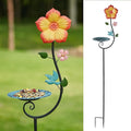 59" H Metal Bird Feeder with Stake,Freestanding Bird Feeder Tray,Bird Baths for Outdoors,Yard Lawn Decorative Garden Stakes