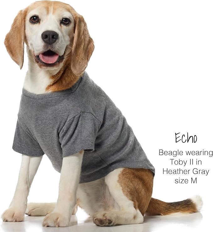 Toby II - The Perfect Tee, 3 Pack Short Sleeve Pet T-Shirt 100% Organic Cotton Tees Clothes for Small, Medium, Large Dogs, Gray Ombre, X-Small