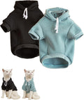 QWINEE Basic Dog Hoodie Sweatshirt Puppy Sweater Warm Cat Costumes Pet Clothes for Chihuahua Puppy Kitten Small Medium Dogs Multicolored Medium