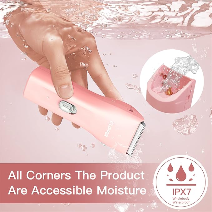 Dog Cat Home Hair Clipper Portable Electric Pet Grooming Kits,Pink,TS006