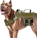 Dog Harness for Large Dogs Heavy Duty, No Pull Tactical Dog Harness with Molle System, Easy On and Off Service Dog Vest, Breathable Padded, Adjustable Reflective Pet Vest for Walking Hiking Training