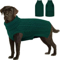 AOFITEE XL Dog Sweater, Extra Large Dog Sweater Girl Boy, Warm Turtleneck Fall Dogs Sweaters Girl Boy, Green Dogs Christmas Sweaters Pet Knitwear, Soft Pullover for Beagle, Weimaraner, Dalmation, XL