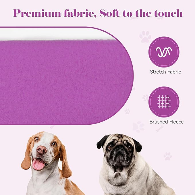 Dog Hoodie Dog Sweaters for Large Dogs Pet Sweater Solid Soft Brushed Fleece Pet Clothes Hoodie Sweatshirt with Pocket(Purple-XXL)