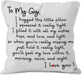 Gigi Gifts Throw Pillow Covers 18x18, Gigi Gifts for Grandma,Grandma Gram Pillow Covers for Home Bedroom Couch, Gift for Grandma Gram