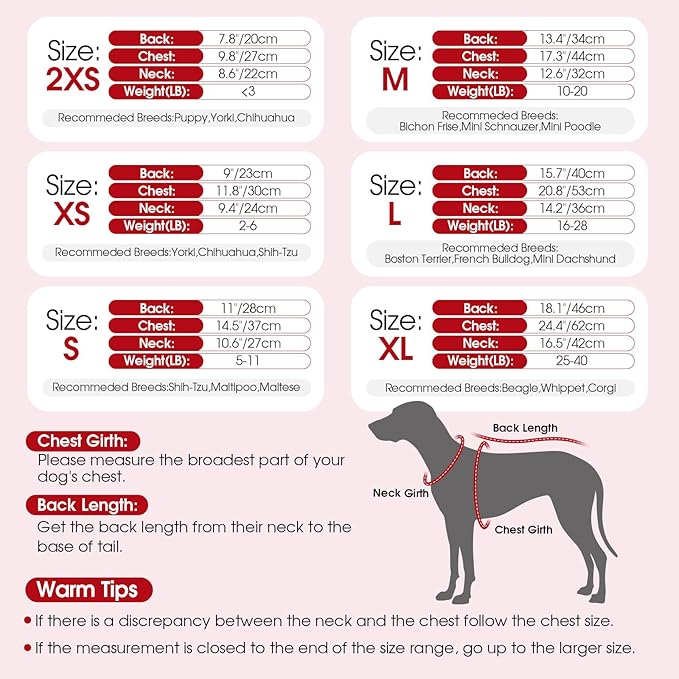 Dog Sweater Dress Plaid Knitwear for Small Medium Dogs Warm Puppy Pet Turtleneck Stretch Pullover Cute Fall Winter Vest Clothes with Leash Hole for Christmas (Red, 2XL)