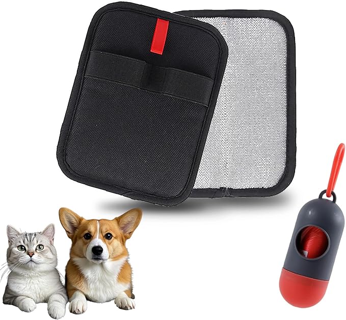 Pet Hair Removal Glove, Electrostatic Reusable with Hair Collection Bag, for Dogs & Cats, Suitable for Sofas, Furniture, Carpets, Car Seats - 1 Pcs