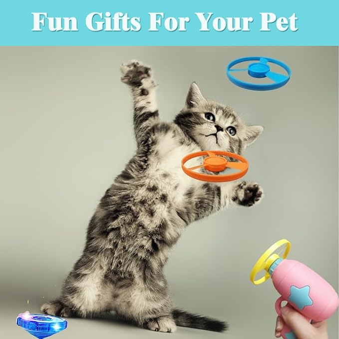 Cat Fetch Toy, Interactive Flying Cat Toy with 48 Propellers, Toys for Training Hunting Chasing(only Flying Propellers)
