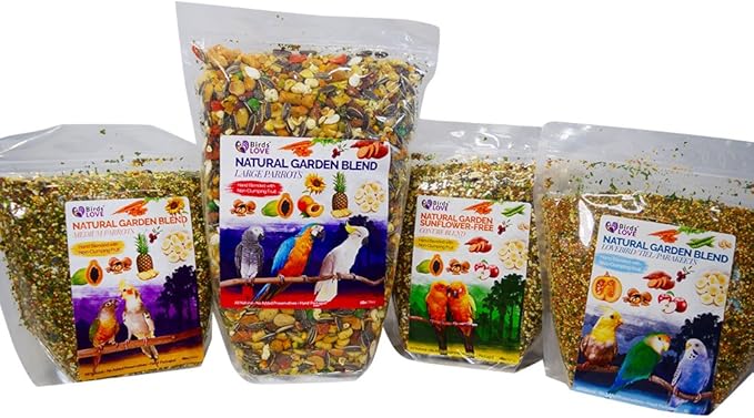 Birds LOVE All Natural Garden Blend Bird Food for Conures - Sunflower Free 4lb