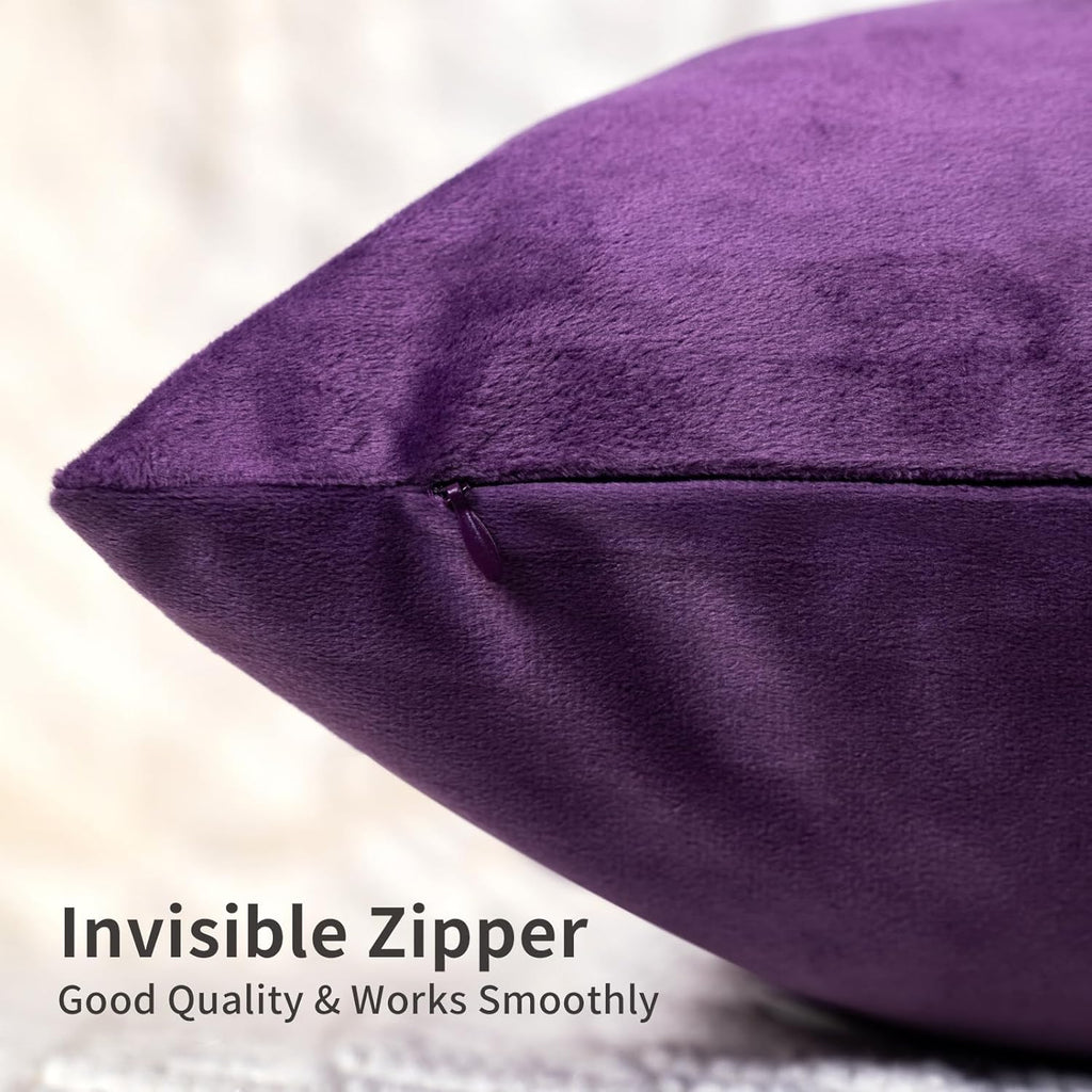 Throw Pillow Covers (Purple Series, 18x18 inches)