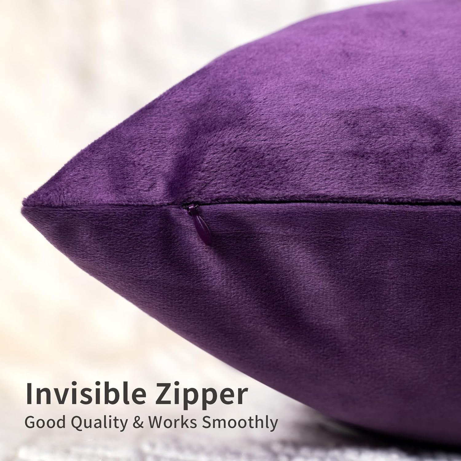 Throw Pillow Covers (Purple Series, 18x18 inches)