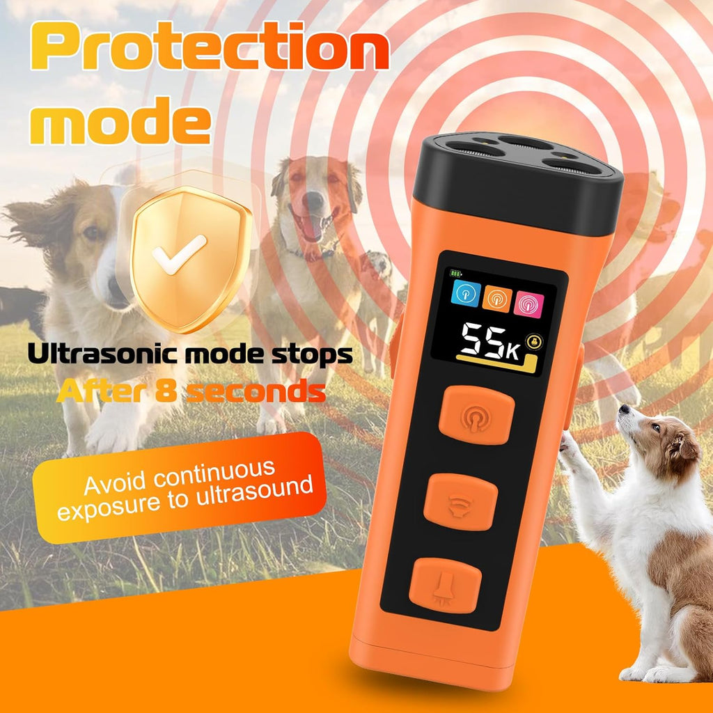 Dog Bark Deterrent Device, 2025 Anti Barking Device for Dogs 65FT Far Ultrasound Dog Bark Deterrent, Humane Alternative to Training Collars, Works Indoors & Outdoors - Stubborn Barking Solution
