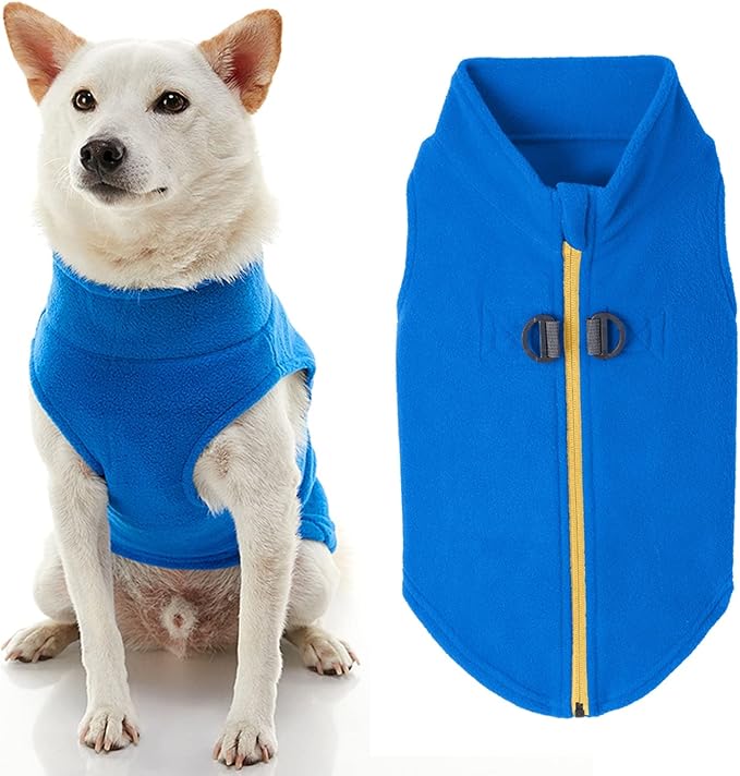 Gooby Boys X-Small Chest (~11 Inch) Zip Up Fleece, Blue, X-Small 11 US