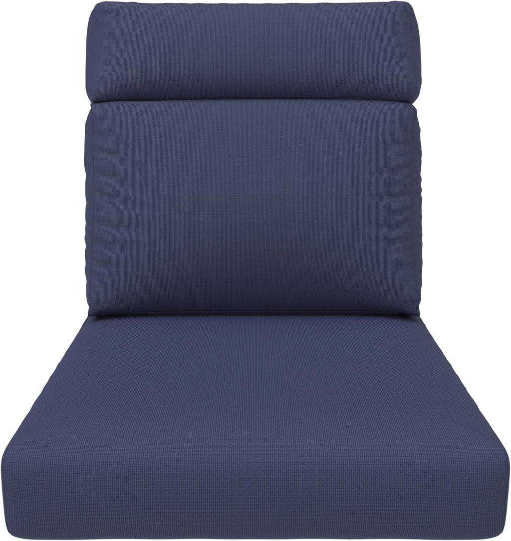 Covers & All CoverRite Rectangle High Back Chair Cushion, 600 Denier, Foam Seat and Poly Fill Back Outdoor High Back Chair Cushions, Water, UV and Fade Resistant for Patio High Back Chair Cushions
