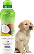 TropiClean Gentle Puppy Shampoo, Dog Shampoo for Allergies & Sensitive Skin, Made in USA, Gentle Coconut Scent, Safe for Cats & Kittens, 20oz