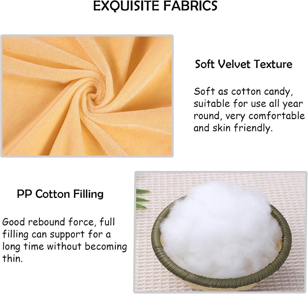 6 Pack Square Seat Cushion Chair Pads for Kitchen Dining Chairs, Soft Comfort Velvet Chair Mat Pillow Cushions with Ties for Office Desk Living Room Tatami 15.5", Turmeric Yellow