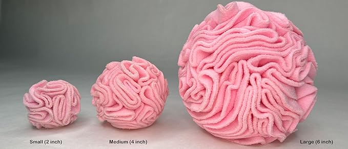 Puppy and Small Breed Snuffle Interactive Foraging Dog Puzzle Ball Toy Pink Small