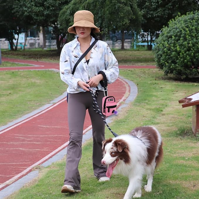 Dog Treat Pouch Dog Poop Bag Holder for Leashes, Pets Snack Container With Inner Small Bag, Puppy Supplies Perfect for Training and Walking