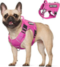 Tactical Dog Harness Medium Sized Dog,No Pull Military Dog Vest with Handle,Reflective Heavy Duty Pet Harness for Walking Hiking Training Pink M