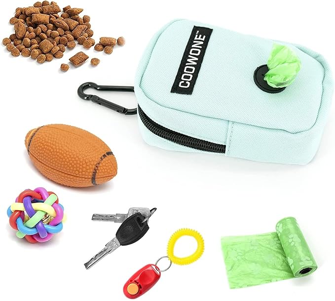 Dog Treat Pouch Dog Poop Bag Holder For Leashes, Pets Snack Container With Inner Mesh Bag, Puppy Supplies Perfect For Training And Walking - Hands Free Dog Waste Bag Dispenser -Dog Travel Accessories