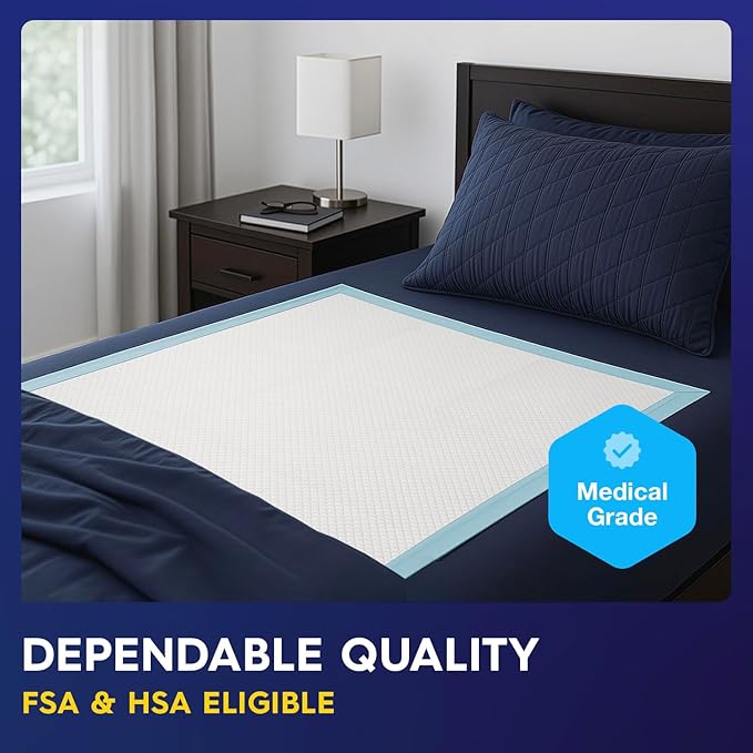 50 x PULP Incontinence Underpads 36" x 36" | XXXL Bed Pads Disposable Adult | Super Absorbency Chux Pads for Adults, Children & Babies | Incontinence Bed Pads & Pee Pads | FSA & HSA Eligible