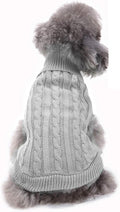 Dog Sweater for Small, Medium, Large Dogs - Warm Winter Turtleneck Pet Clothes for Cats and Puppies - Cute Classic Christmas Coat for Girls and Boys