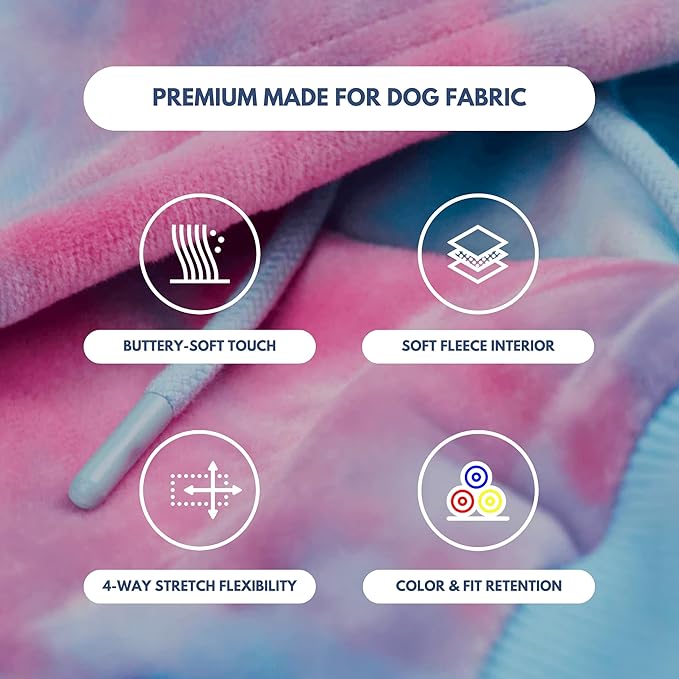 Spark Paws Dog Hoodie – Premium Dog Sweater for Small, Medium, and Large Dogs | Warm Outfits for French Bulldogs, Pitbull, Puppy, Winter Jacket Alternative - Snow Cone - 2XL