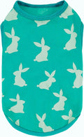 Fitwarm Easter Bunny Dog Shirt, Dog Clothes for Small Dogs Boy Girl, Pet Cat Holiday Outfit, Teal Green, XL