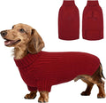 Small Dog Sweater, Dog Pullover Sweaters for Puppy Boy, Cable Knit Clothes for Cold Weather, Comfy Extra Small Dogs Sweater, Warm Turtleneck Sweatshirts Red Christmas Outdoor