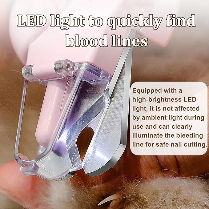 Pupnourish Nail Trimmer, The Safetrim by Pupnourish, 2 in 1 Nail Clipper and Grinder with Light, Grinder Silent, Splash Guard, Suitable for Dog & Cat (White)