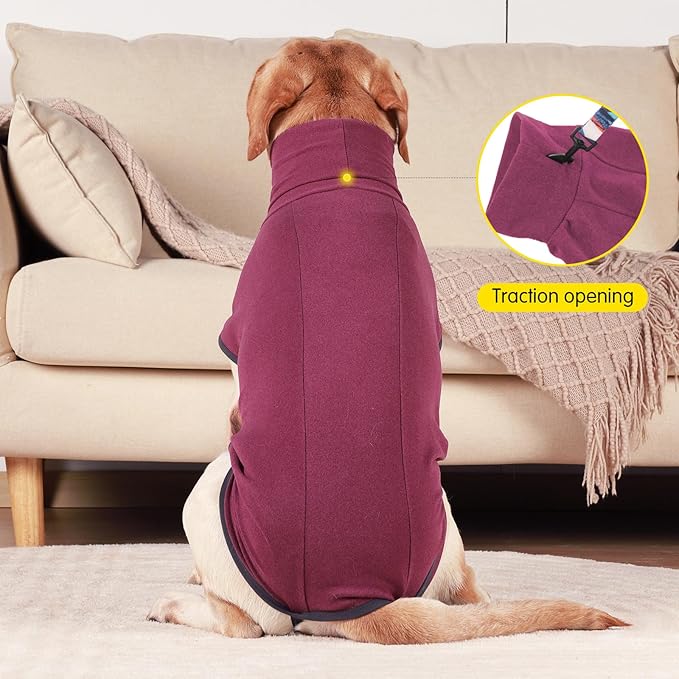 Dog Sweater Pullover Cold Weather Vest for Dogs Dog Sweatshirt & Jacket for Indoor and Outdoor Use (X-Small, Wine red)