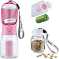 Dog Water Bottle with Food Container & Poop Bag Holder, Travel Water Bowl, Portable Pet Dispenser, Dog Gifts Stuff Accessories Items, Puppy Essentials for Yorkie Chihuahua Walking Hiking