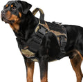WINGOIN Tactical Dog Harness for Large Dogs, Heavy Duty No Pull Dog Harness with Handle, Adjustable Reflective Military K9 Big Pet Vest for Husky, Doberman, Walking, Hunting, Camo (XL)