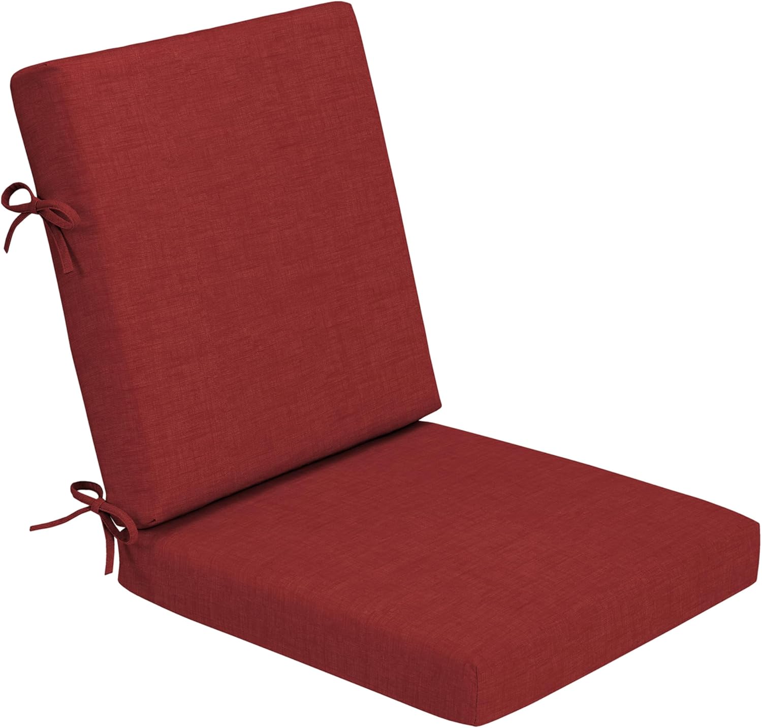 Arden Foam Outdoor Dining Chair Cushion, 20 x 20, Made with ProFoam, Rain-Proof, Fade Resistant, Ruby Red Leala