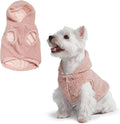 Spark Paws Teddy Dog Sweater, Sherpa Jacket Vest with Warm Fleece Lining, Winter Coat Suitable for Small Medium Large XL XXL Breeds - Pink - M