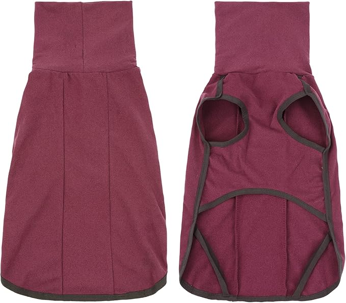 Dog Sweater Pullover Cold Weather Vest for Dogs Dog Sweatshirt & Jacket for Indoor and Outdoor Use (Medium, Wine red)