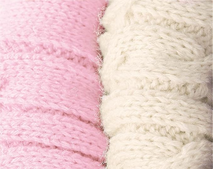 2 Pack Dog Sweaters for Small Dogs - Puppy Medium Warm Clothes in Winter, Turtleneck Pullover Design for Boy Girl Pet, Doggie, Cat, Kitten Chihuahua Bulldog Pug Beagles (2XL, Pink, Beige)
