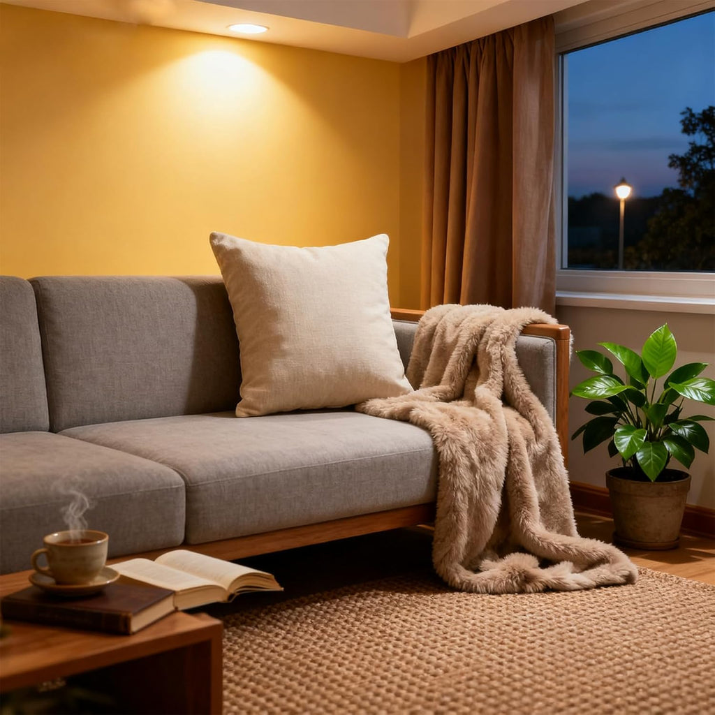 Throw Couch Pillow with Insert 18x18 Inches Set of 2 Square, Cute Modern Home Fall Decor for Living Room Sofa Bed Cushion Accent Case, Anthropologie Style Home Decor (Oatmeal #P2-01)