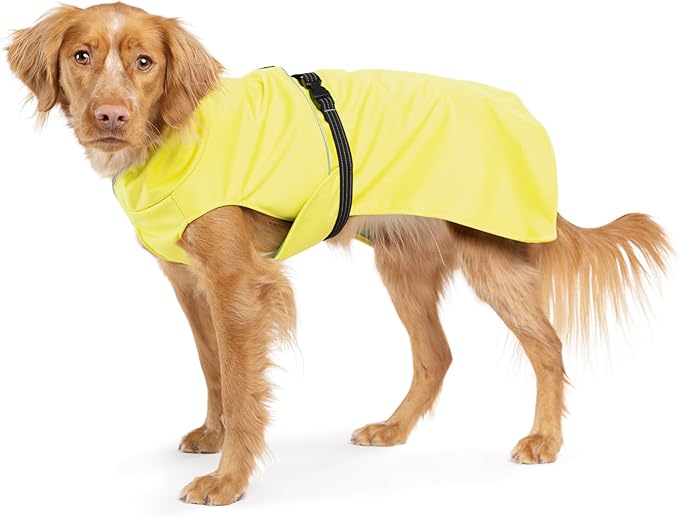 Goldpaw Rainpaw Waterproof Dog Raincoat - Durable Dog Rain Jacket for All Seasons - Easy to Wear, Adjustable, Premium Pet Outerwear - Made in The USA - Machine Washable - Yellow - Size 26