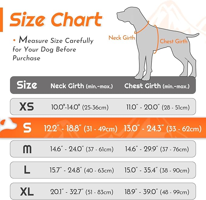 Eagloo Dog Harness Small Sized Dog, No Pull Service Vest with Reflective Strips and Control Handle, Adjustable and Comfortable for Walking, No Choke Pet Harness with 2 Metal Rings, Orange, S