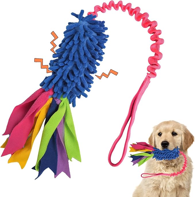 wodoca Dog Tug Toy, Dog Toys for Aggressive Chewers - Strong Squeak Rope Toy, Easy to GRAP Chew Toy for Large Dogs, Puppies, Middle Dogs - Ideal for Training and Play, Hand Made